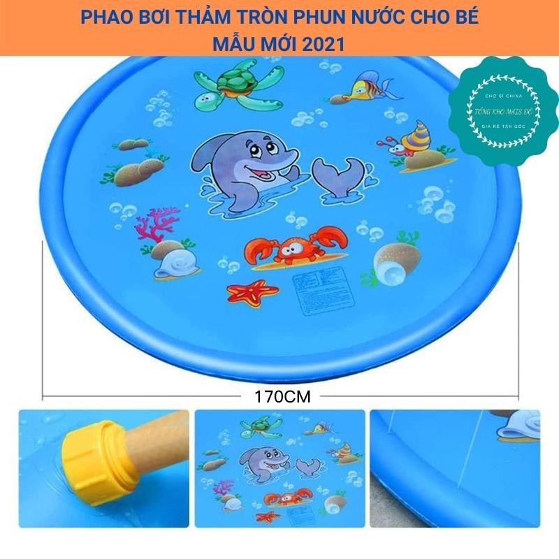 Bể bơi phao tròn phun nước ngoài trời 170cm