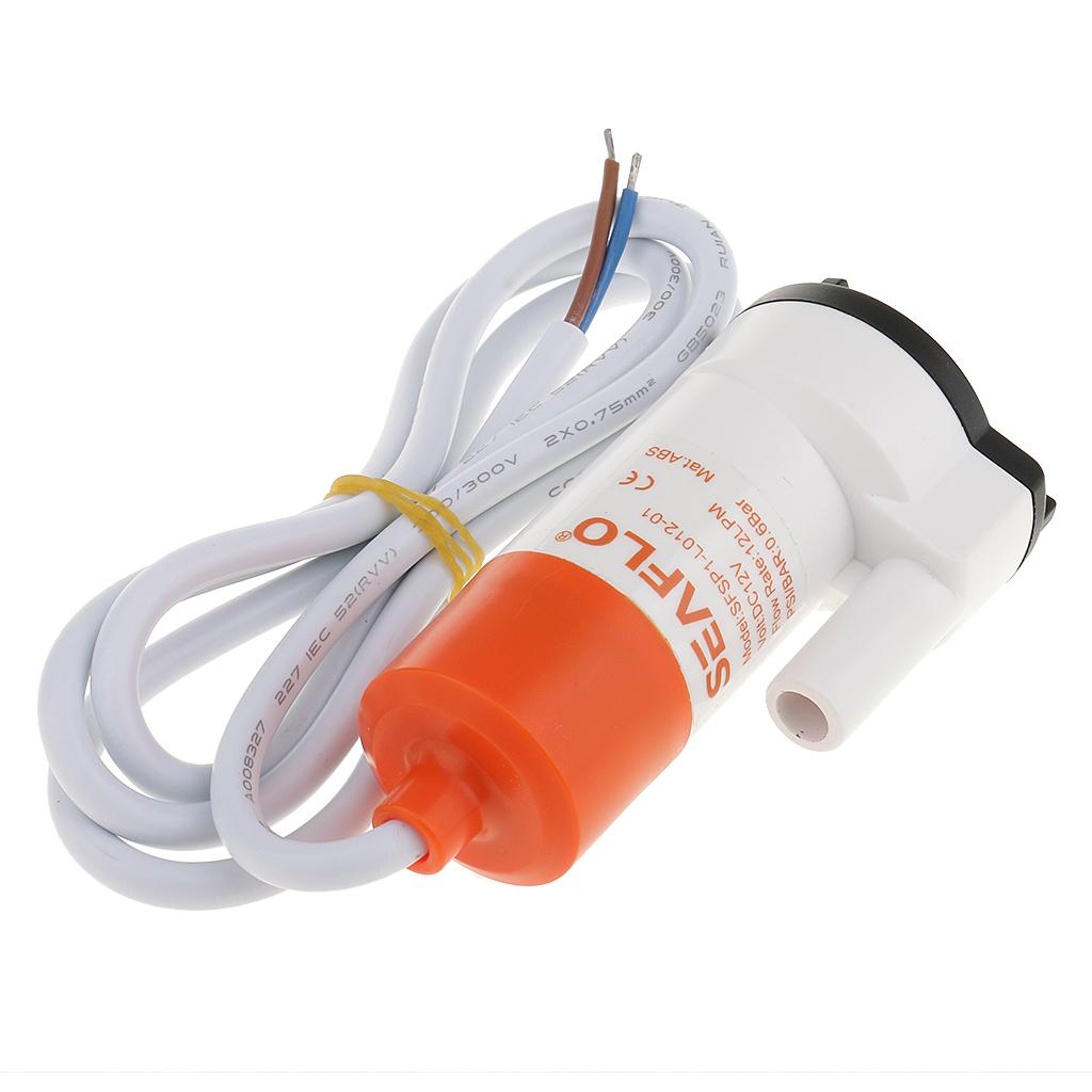 12V Submersible Water Pressure Sump Pump 3.2 GPM 12L Marine Boat