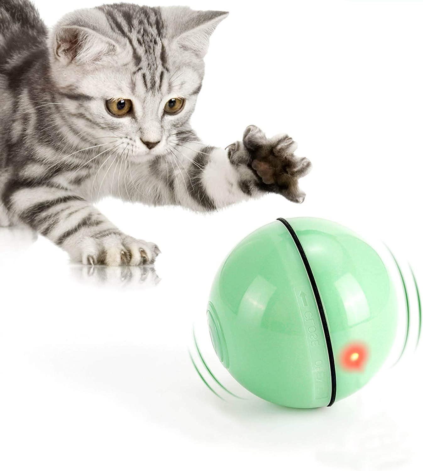 Đồ chơi Cat, đồ chơi với đèn LED, 360x360dpi quay tự động và nạp USB Đồ chơi mèo tương tác, chó cưng và mèo