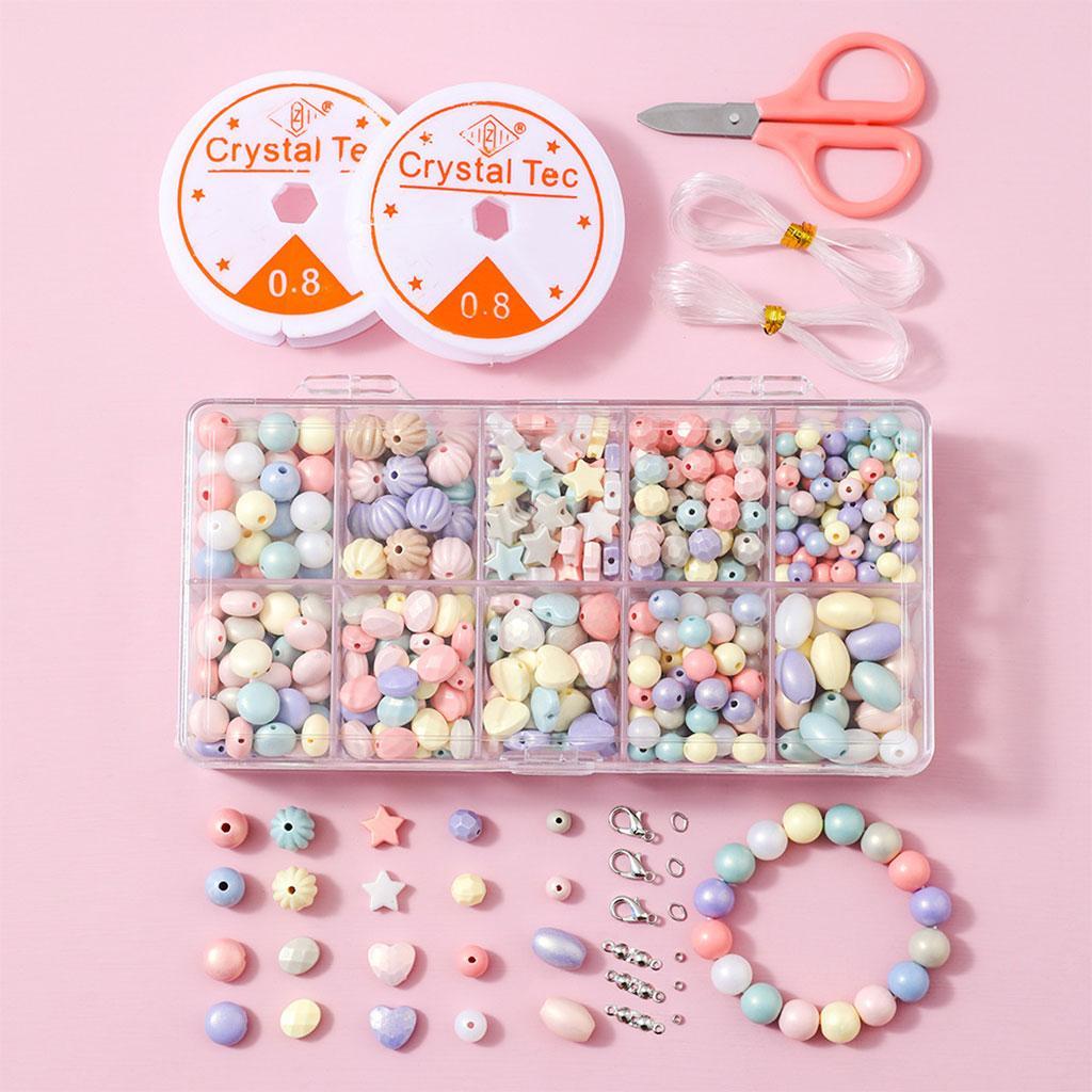 1 Set Mixed Beads Jewelry Findings with Storage Box Handmade for Bracelet