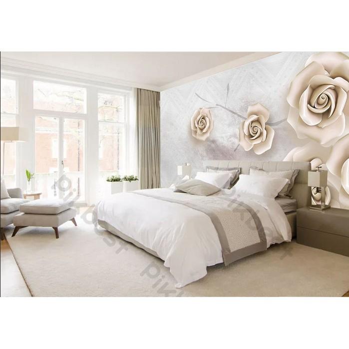 Phong cách Châu Âu Hoa hồng nghệ thuật sang trọng, tranh dán tường 3d hiện đại MS1084742