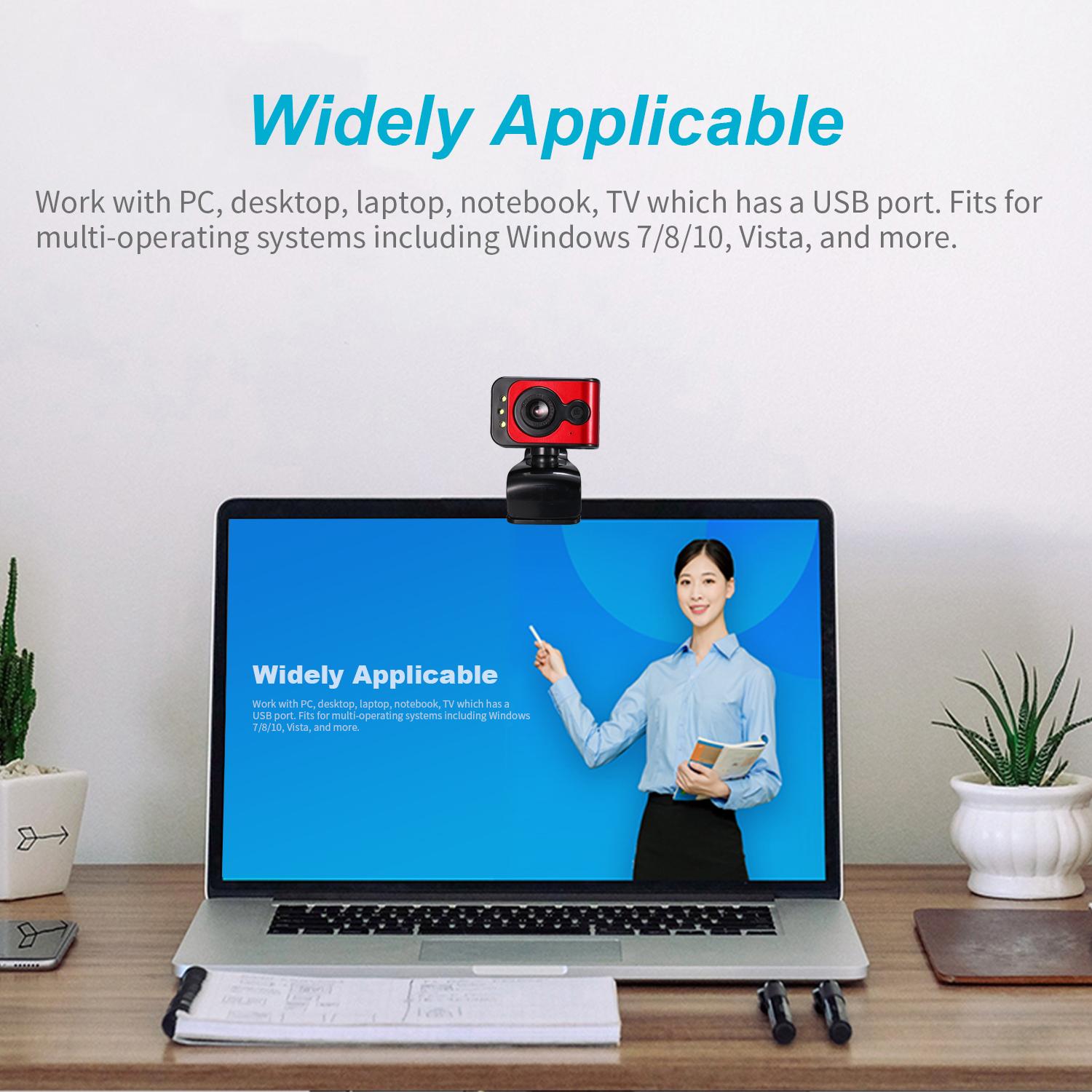 Webcam Camera Qua Usb Có Thể Xoay 360 Độ Cho Pc Máy Tính Xách Tay Trực Tiếp Hội Nghị Truyền Hình 480P