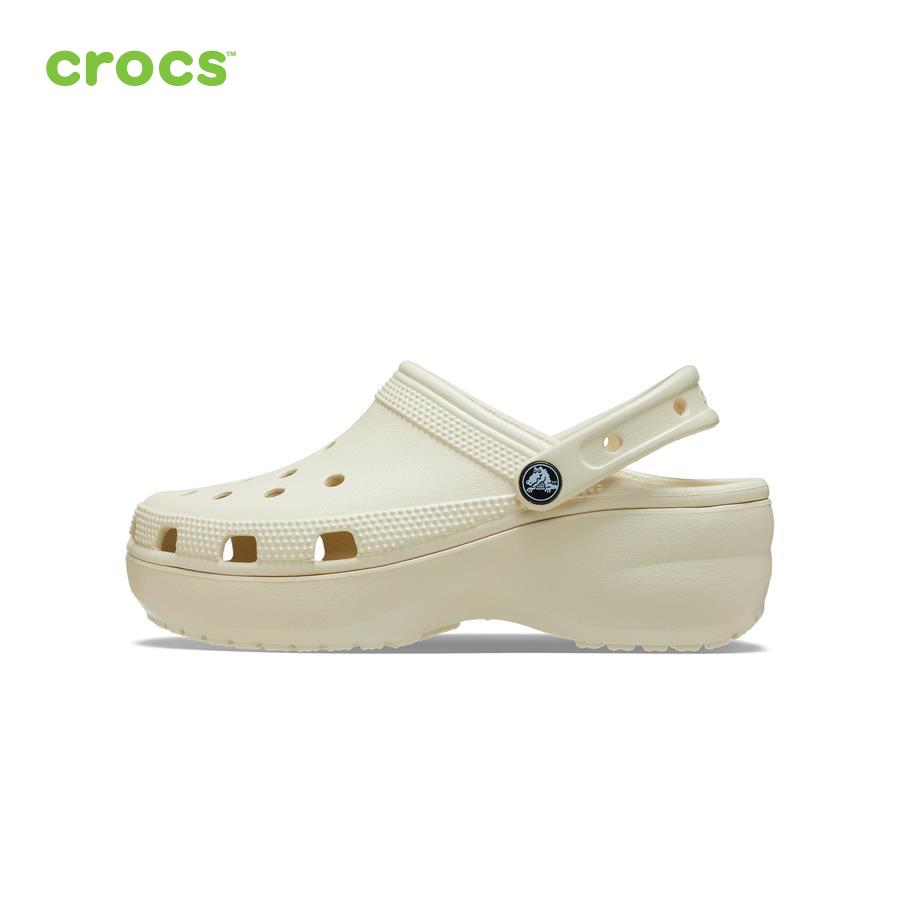 Giày lười nữ Crocs FW Classic Clog Platform W Bone - 206750-2Y2