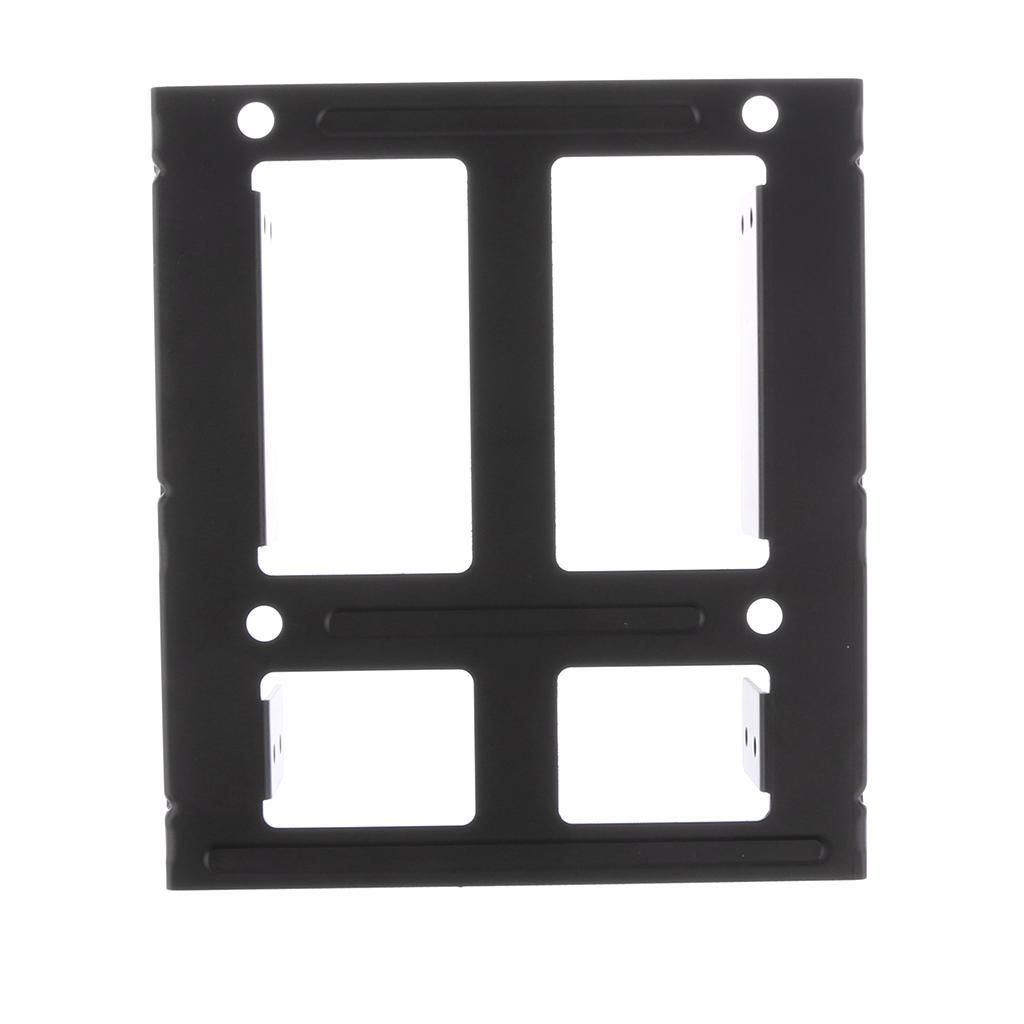 Dual2.5" to 3.5"SSD to HDD Adapter Mounting Bracket Hard Drive Holder Metal