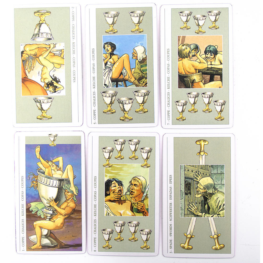 Bộ Bài Decameron Tarot Hộp Thiếc Mạ Cạnh Hồng 78 Lá