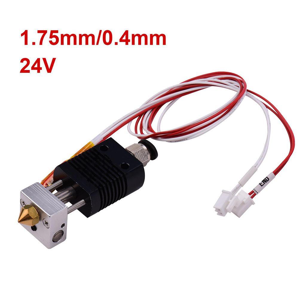 Kit 0.4mm Nozzle Extruder 24V 40W Aluminum Block For