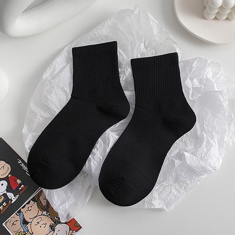 Bộ 5 Đôi Tất cổ cao unisex họa tiết Bò Sữa vintage TN76 cực ấm áp