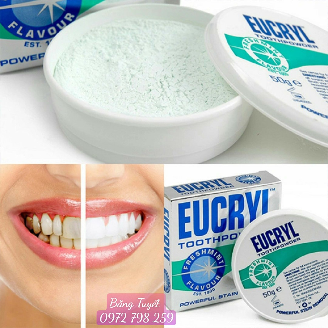 BỘT TẨY TRẮNG RĂNG EUCRYL CỦA ANH 50G