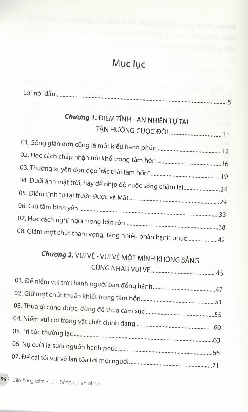 Cân Bằng Cảm Xúc, Sống Đời An Nhiên