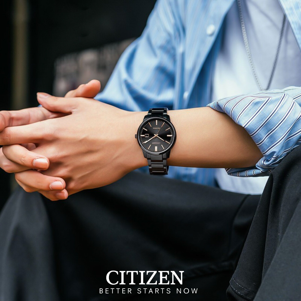 Đồng Hồ Nam Citizen Dây Thép Không Gỉ BM7527-89E - Mặt Đen (Sapphire)