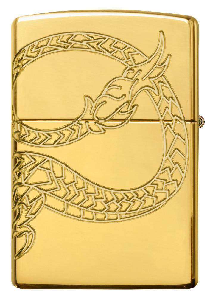 Bật Lửa Zippo Red Eyed Dragon 360 Degree Engraving Gold Plate 29265