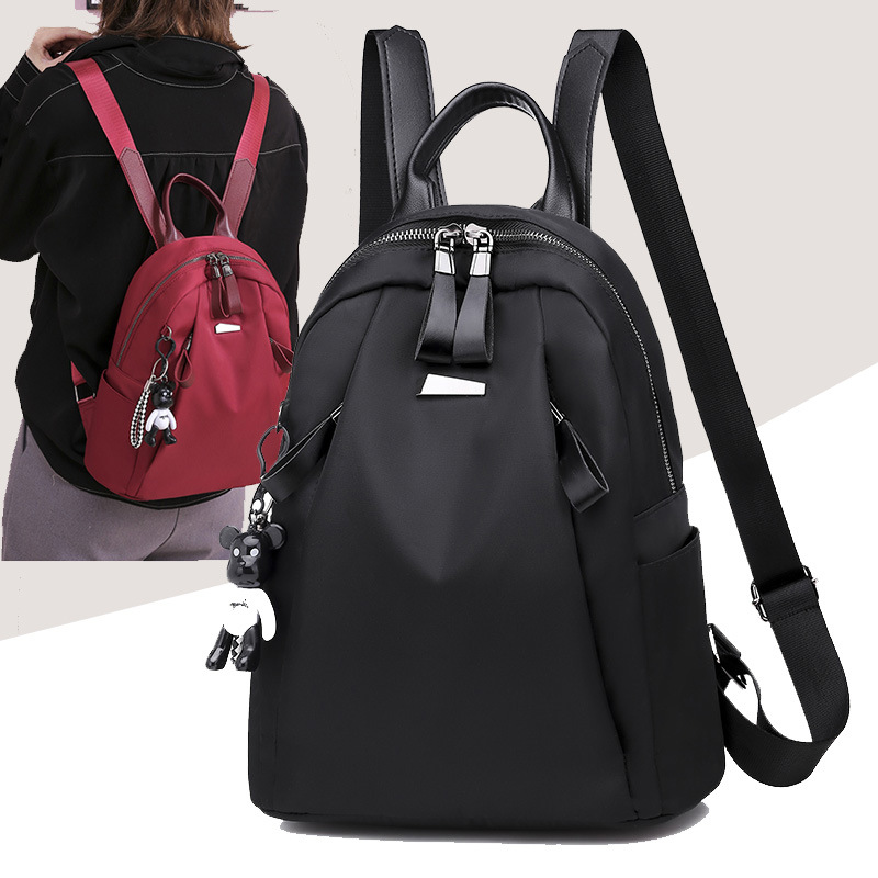 Balo Nữ Vải Oxford Cao Cấp Balo Đi Làm Công Sở Cặp Đi Học Chống Thấm Nước Kèm Móc Khóa Cực Xinh Phong Cách Hàn Quốc