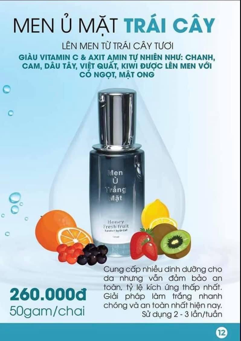Men Ủ Trắng Mặt DR CELL 50g nhả nắng làm trắng da hỗ trợ mờ thâm nám - Hàng Chính Hãng