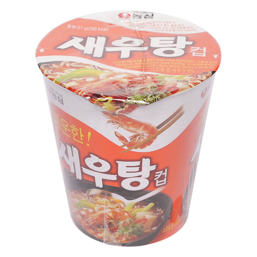 Mỳ Ăn Liền Nhập Khẩu Hàn Quốc Vị Tôm Cup Noodle NongShim (67g)