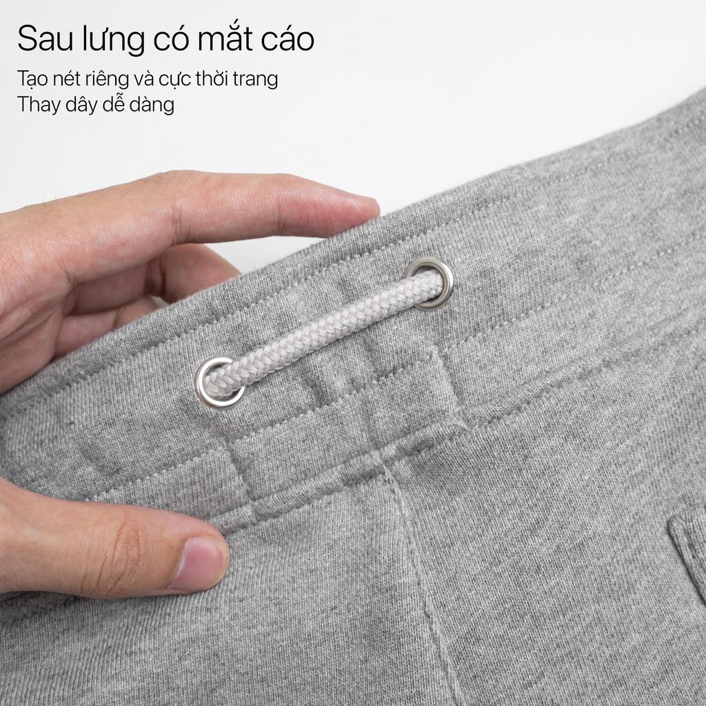 Quần short nỉ cao cấp BAMI HOME phong cách unisex, quần có lai và dây rút dễ phối đồ QSN- 006