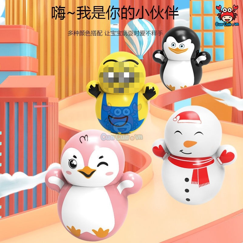 Lật đật squid game mini, đồ chơi lật đật mini doraemon cho bé cute dễ thương giá rẻ (pikachu, trò chơi con mực, minion)