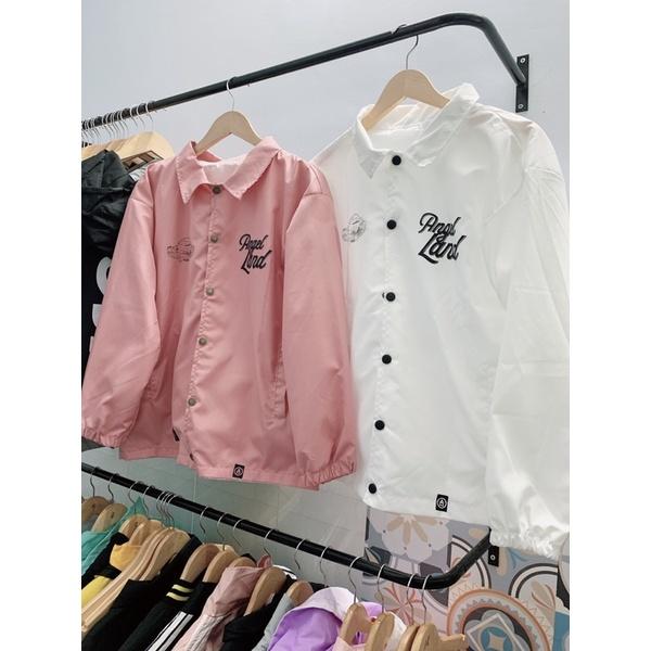 Áo Khoác Dù cổ bẻ Angel land chất dù 2 lớp Unisex Couple Nam Nữ