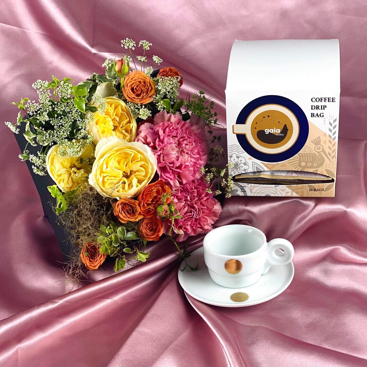 Hộp cà phê phin giấy Gaia Café  - hộp 10 gói