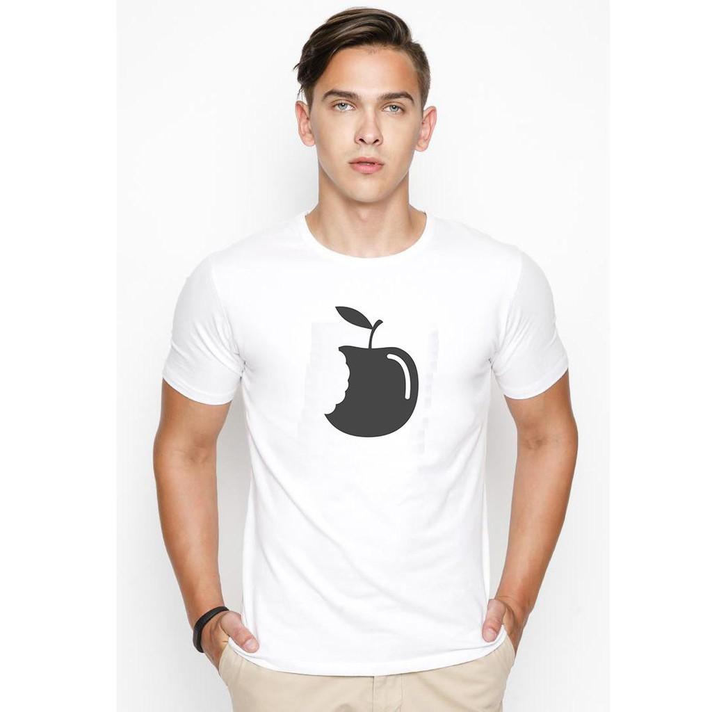 Áo thun nam in hình Apple phong cách hàn quốc vải dày mịn