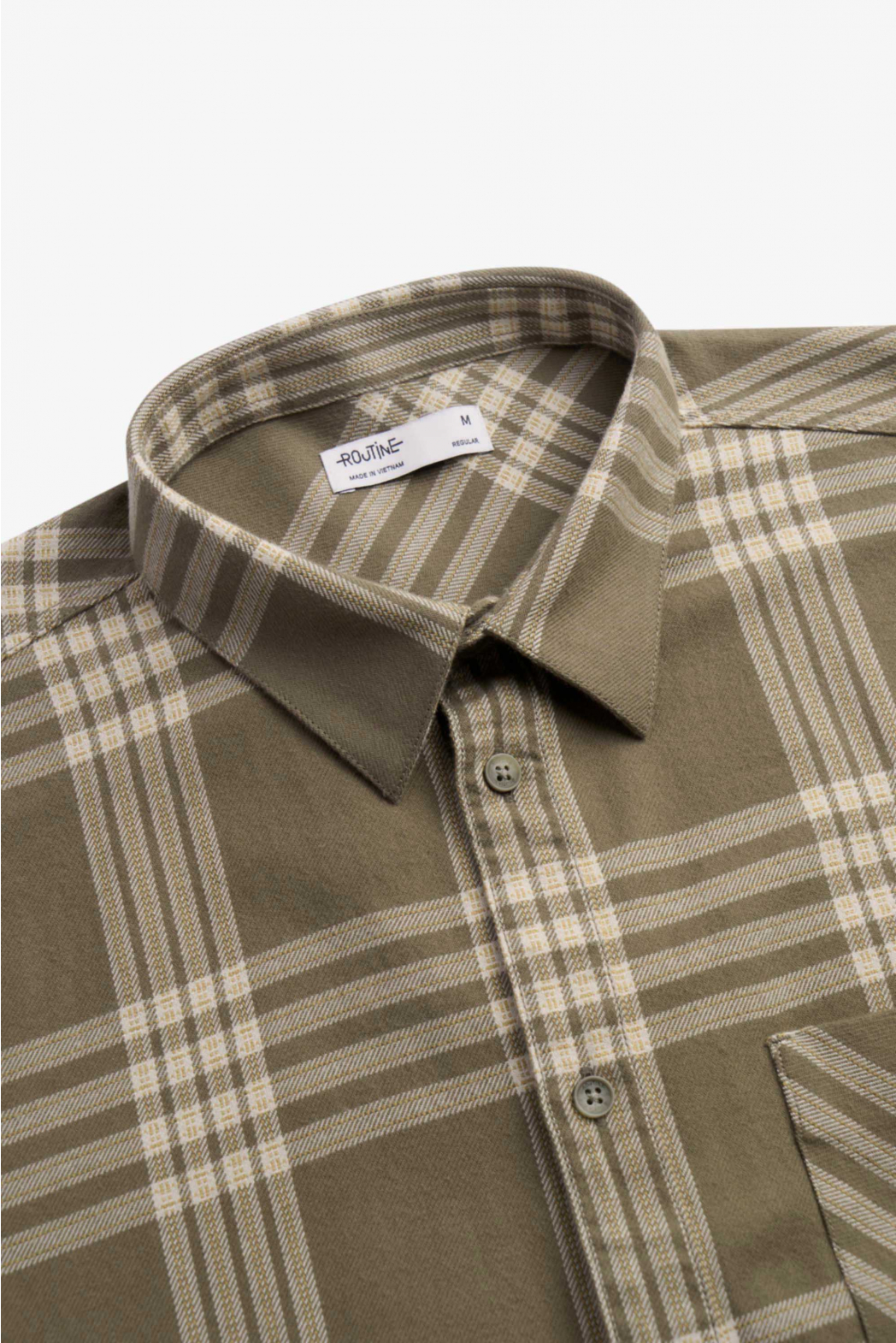 Áo Sơ Mi Nam ROUTINE Flannel Túi Đắp Kẻ sọc Caro Form Regular - 10F23SHL029 | LASTORE MENSWEAR
