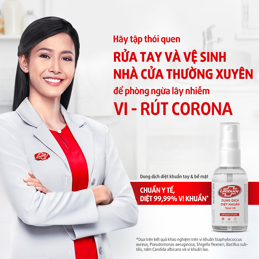 Dung dịch diệt khuẩn Lifebuoy Bảo vệ vượt trội 10