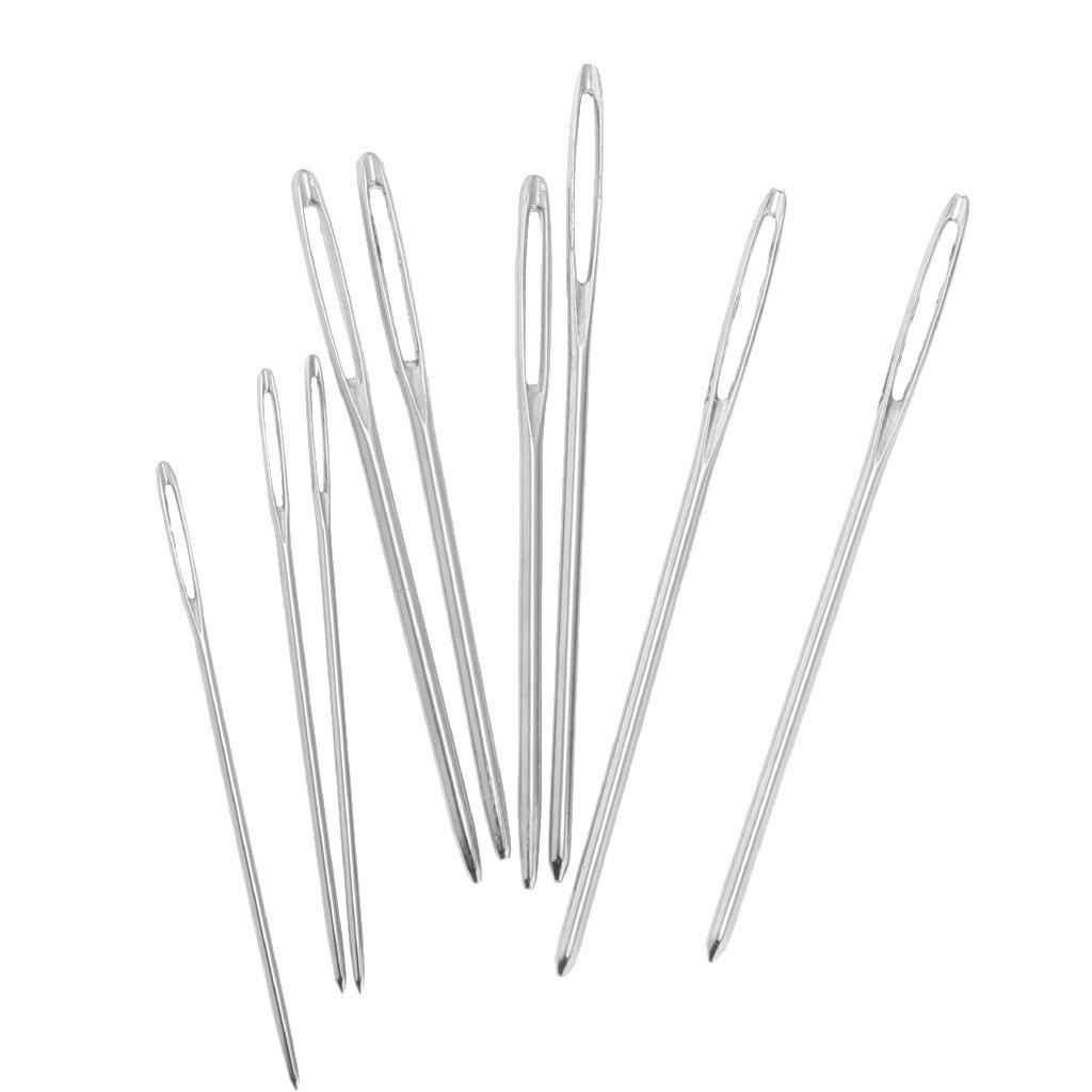 2-5pack 9pcs Large-eye Blunt Stitching Needles Hand Sewing Knitting Needle with