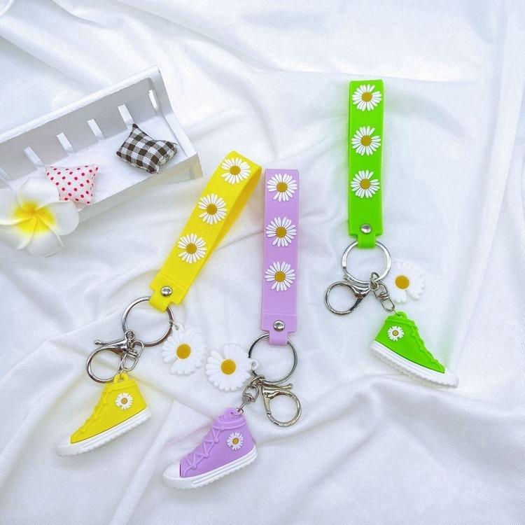Móc khóa silicon hình giày hoa cúc