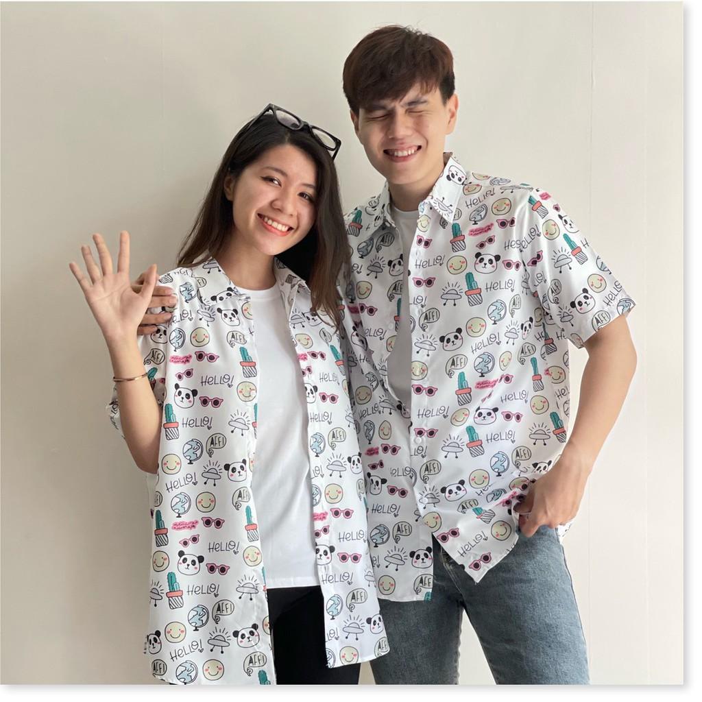 ÁO SƠ MI NAM FORM RỘNG HOẠ TIẾT