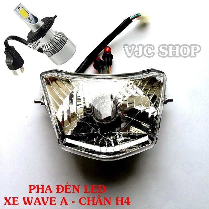 Bộ pha đèn dành cho xe Wave A sử dụng bóng LED siêu sáng chân H4