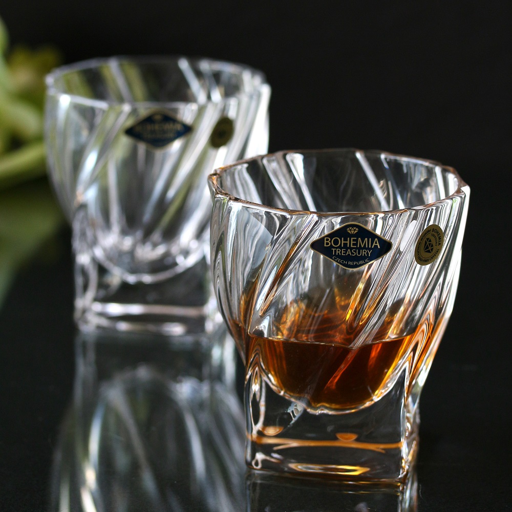 Ly uống rượu Whiskey Ponti Pha lê Bohemia Tiệp khắc