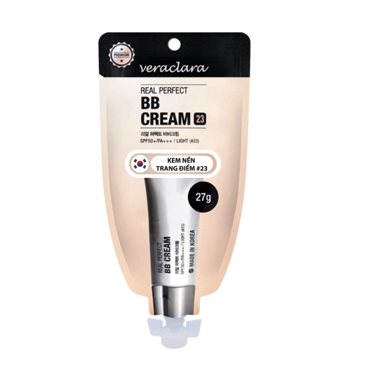 Kem Nền Trang Điểm #23 (Veraclara Real Perfect BB Cream #23) 27g