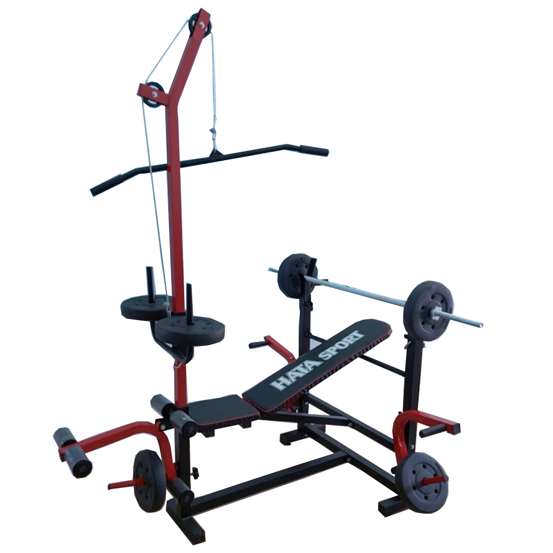 Giàn tập tạ đa năng HT750 loại lớn khung giá đỡ đòn tạ rộng 88cm, thép dày cứng cáp