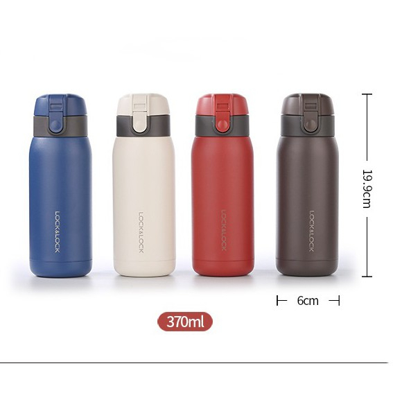 Bình Giữ Nhiệt Lock&amp;Lock Chubby Tumbler LHC3233 370ml - Hàng Chính Hãng, Có Dây Treo, Thép Không Gỉ - JoyMall