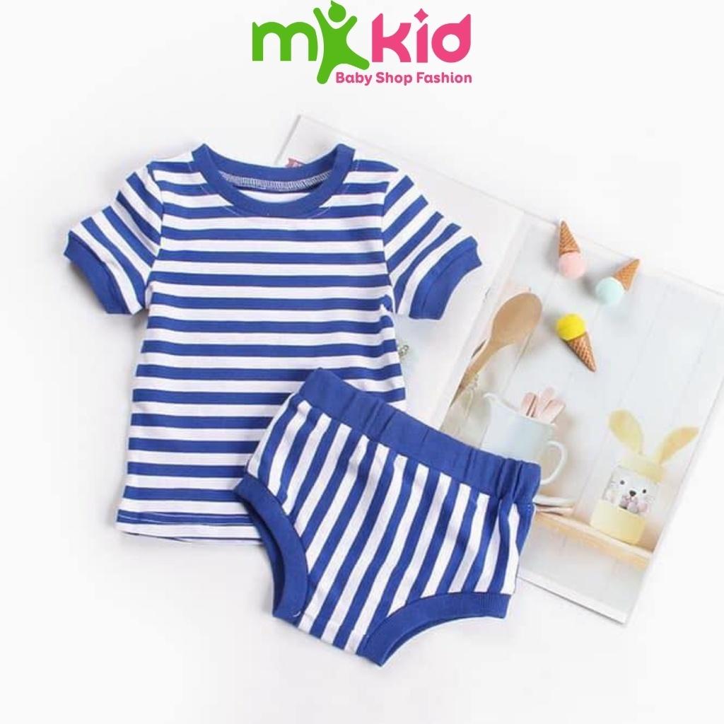 Bộ Cộc Tay Cho Bé Bộ Chip Sọc 5 Màu Chất Cotton Cao Cấp Co Giãn 4 Chiều Thấm Hút Mồ Hôi Tốt