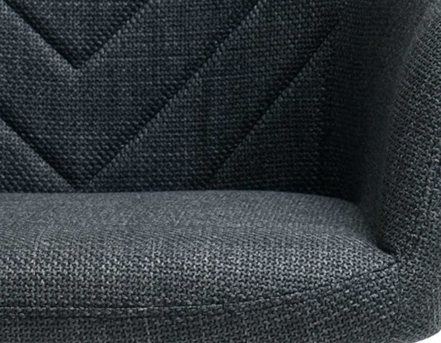 Ghế bàn ăn | JYSK Purhus | kim loại/vải polyester | xám/đen | R59xS59xC84cm