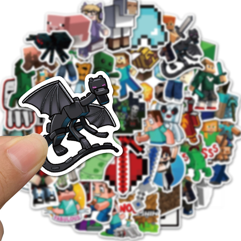 Sticker 50 miếng hình dán Minecraft