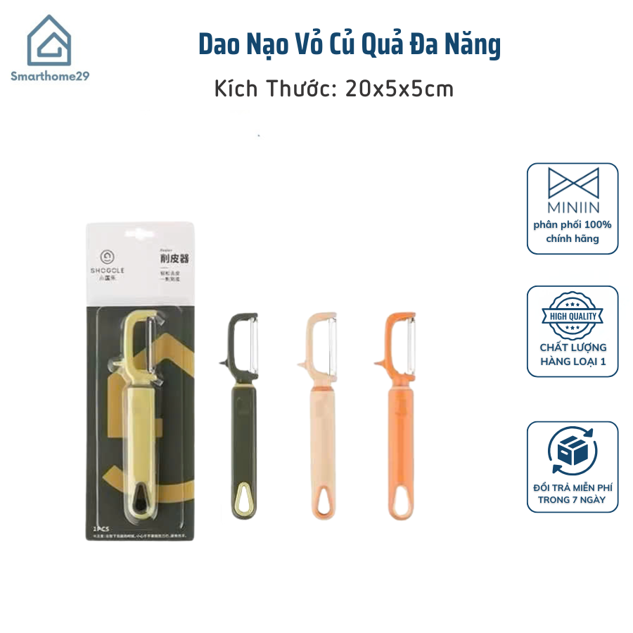 Dao Nạo Vỏ Củ Quả Đa Năng, Cây Bào Rau Củ Dụng Cụ Nhà Bếp Tiện Lợi - HÀNG CHÍNH HÃNG MINIIN