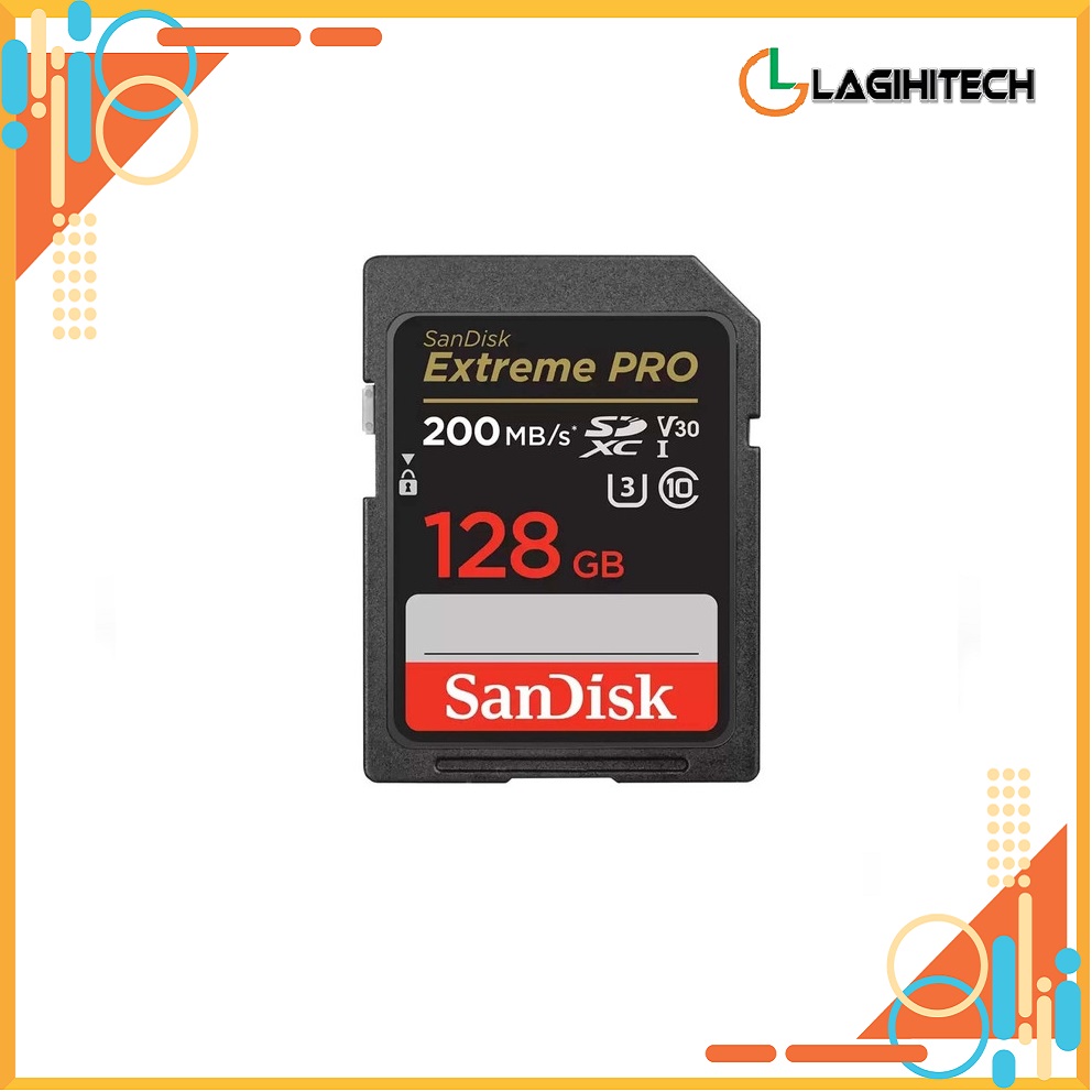 Giá Hủy Diệt Thẻ Nhớ Sdxc Sandisk Extreme Pro Uhs - I U3 4K V30 200Mbs - Hàng Nhập Khẩu - 128Gb