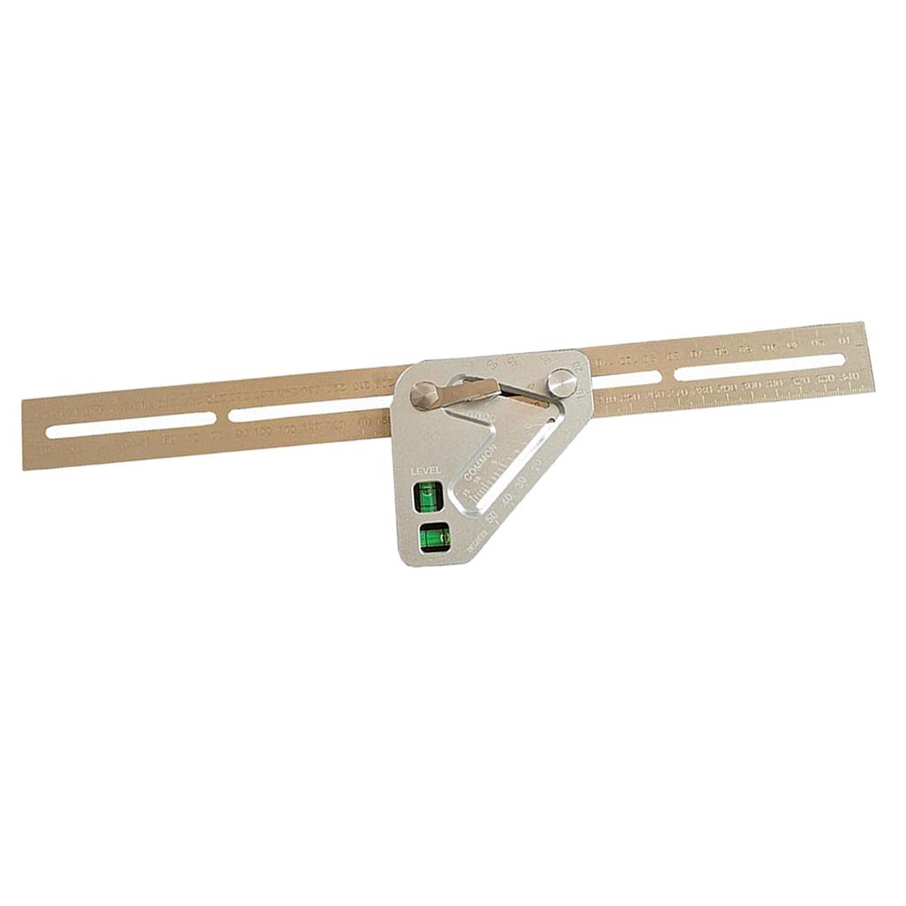 Aluminum Alloy Woodworking Triangle Ruler Multi-function Level Angle Ruler