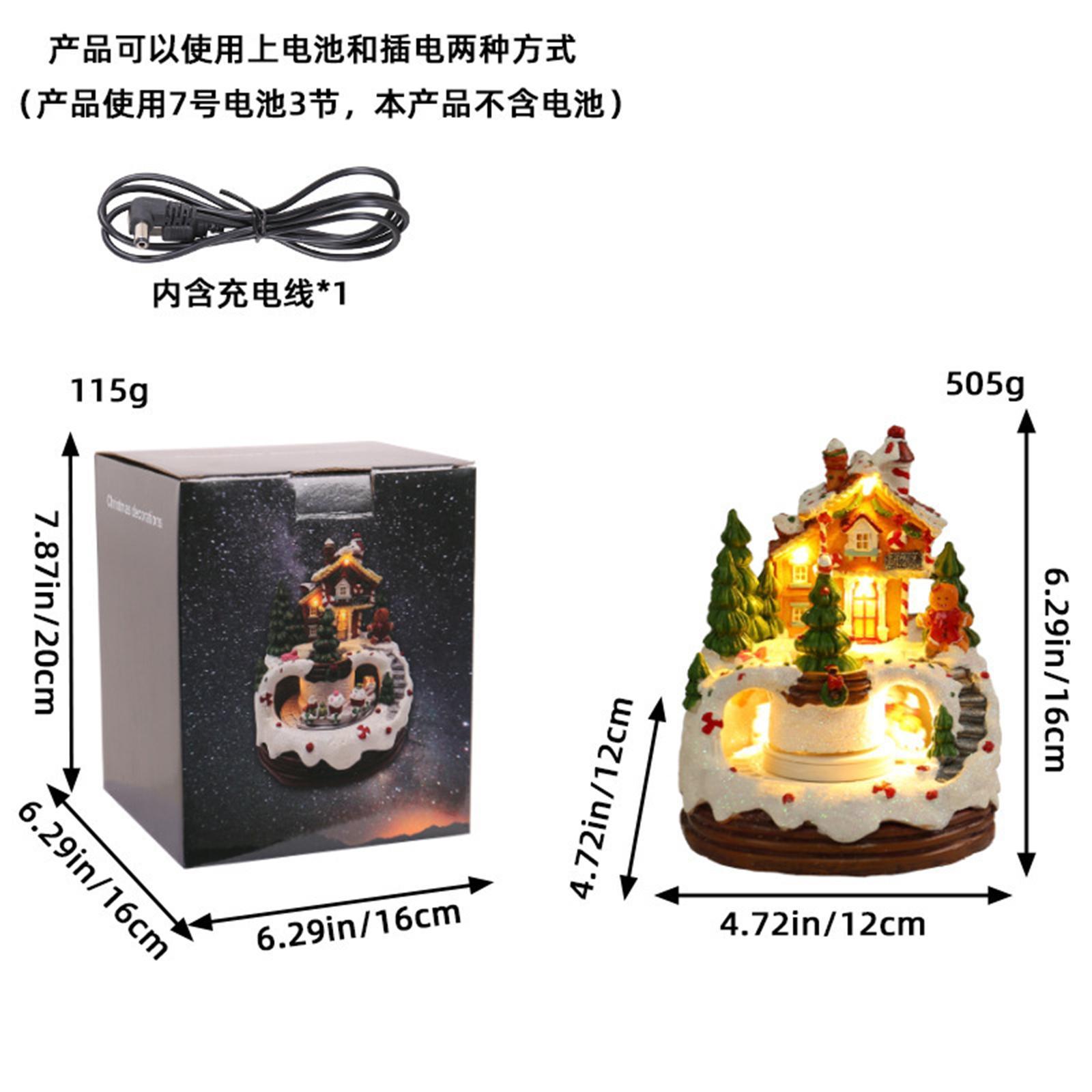 Christmas Music Box Christmas Ornaments for Indoor Coffee Table Housewarming