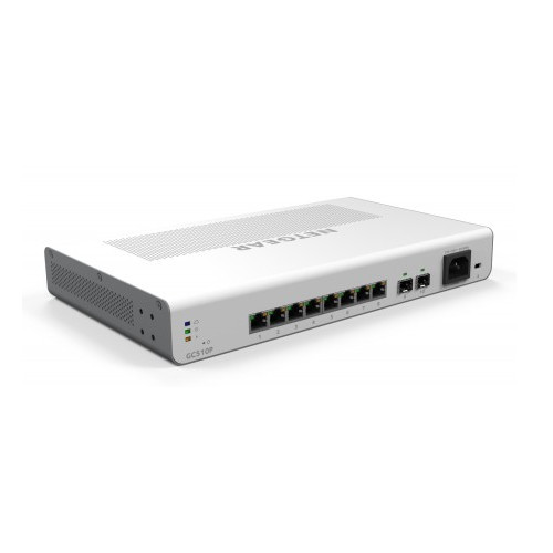 Bộ Chia Mạng Để Bàn/Gắn Rack 8 Cổng 10/100/1000M PoE+ Và 2 Cổng Quang 1G SFP Quản Trị Qua Cloud Insight Managed Gigabit Ethernet Smart Cloud Switch Netgear GC510P - Hàng Chính Hãng