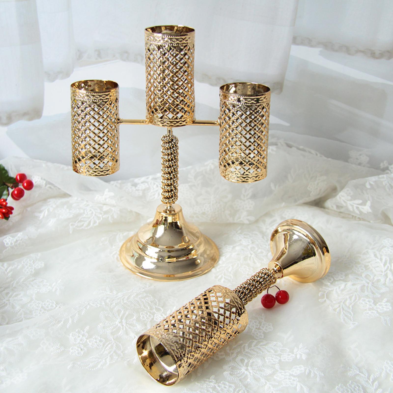 Candlestick for Taper Candles Metal Pillar Candle Holder for Dining Room Decoration