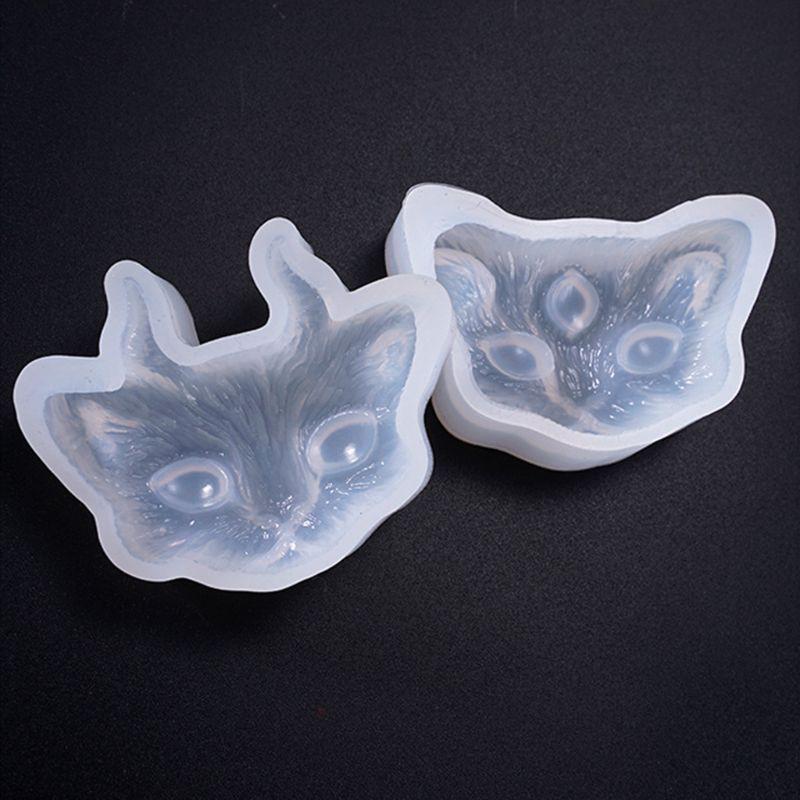 Khuôn Silicon Hình Đầu Mèo Làm Đồ Trang Sức Handmade