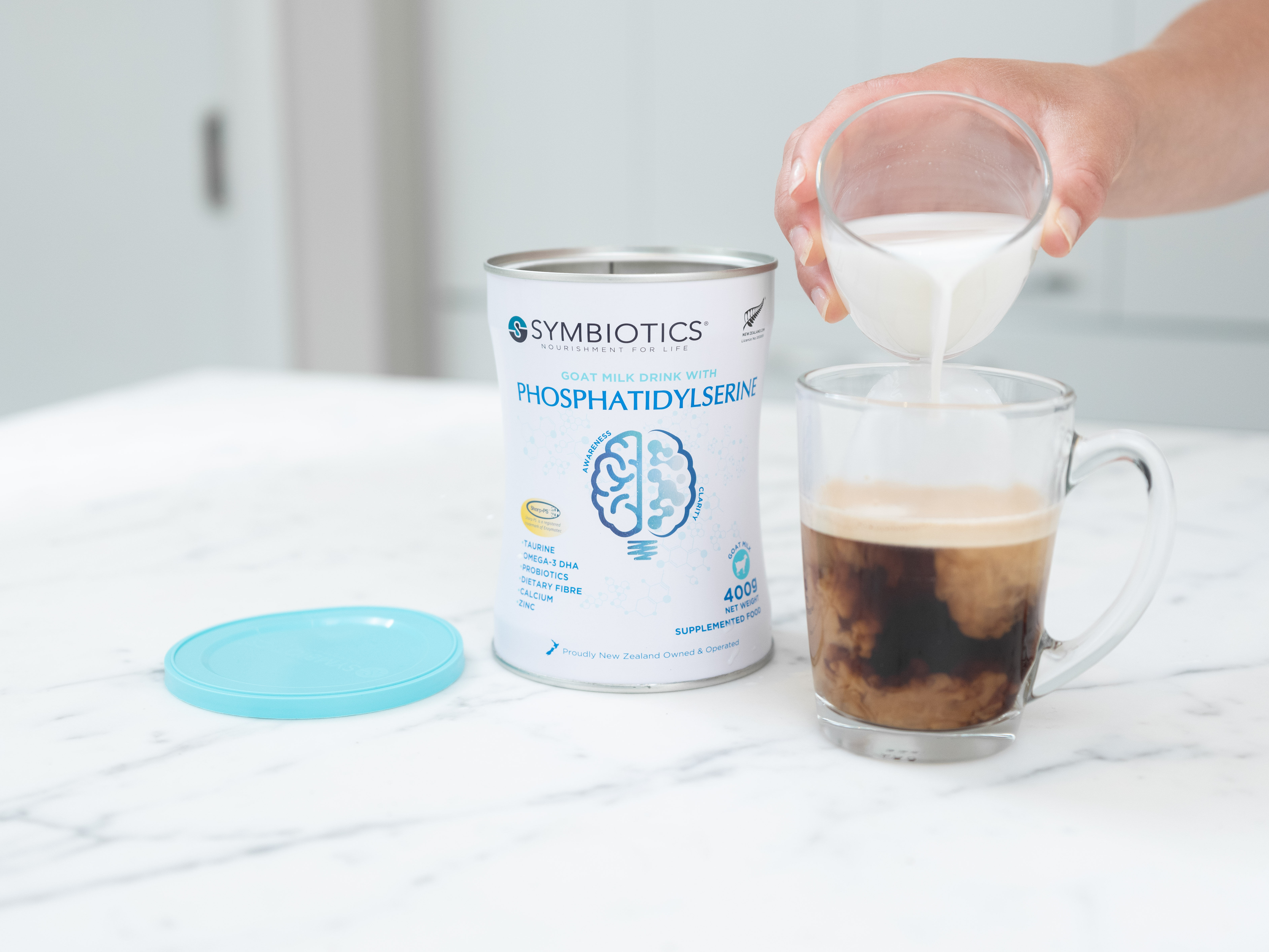 THỰC PHẨM BỔ SUNG: SỮA DÊ SYMBIOTICS BỔ SUNG CHẤT PHOSPHATIDYLSERINE - SYMBIOTICS GOAT MILK DRINK  WITH PHOSPHATIDYLSERINE