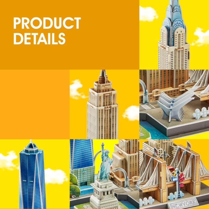 Đồ Chơi CUBIC FUN Trẻ Em Xếp Hình 3D: Thành Phố New York MC255H