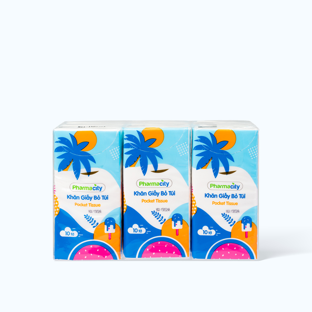 Khăn giấy bỏ túi Pharmacity Tropical Summer (Lốc 6 gói)