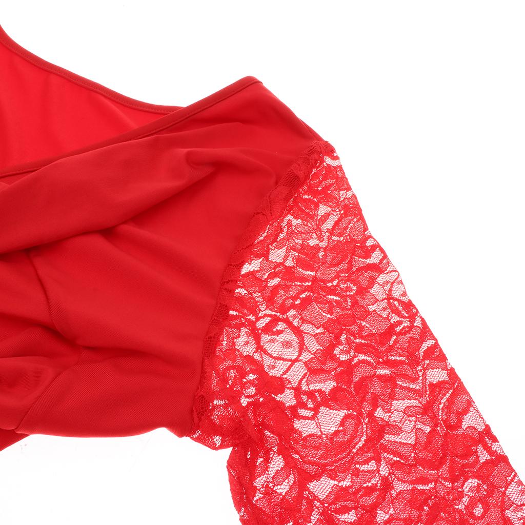 Ballroom Flamenco Latin Dance Blouse Square Dance V Neck Lace Sleeve Tops Women Dancewear Costumes