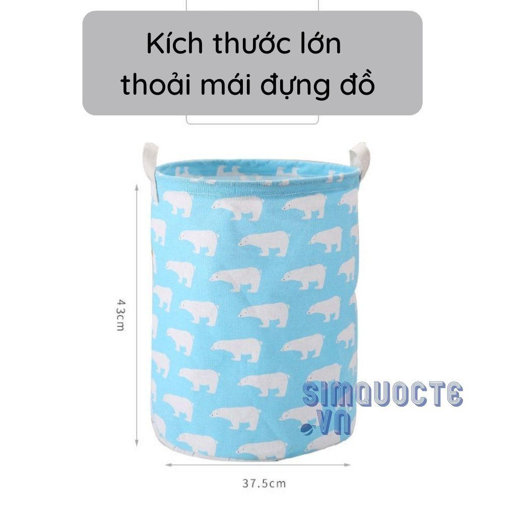 Giỏ vải đựng quần áo đồ chơi, giỏ sọt đựng quần áo đựng đồ đa năng chống thấm nước