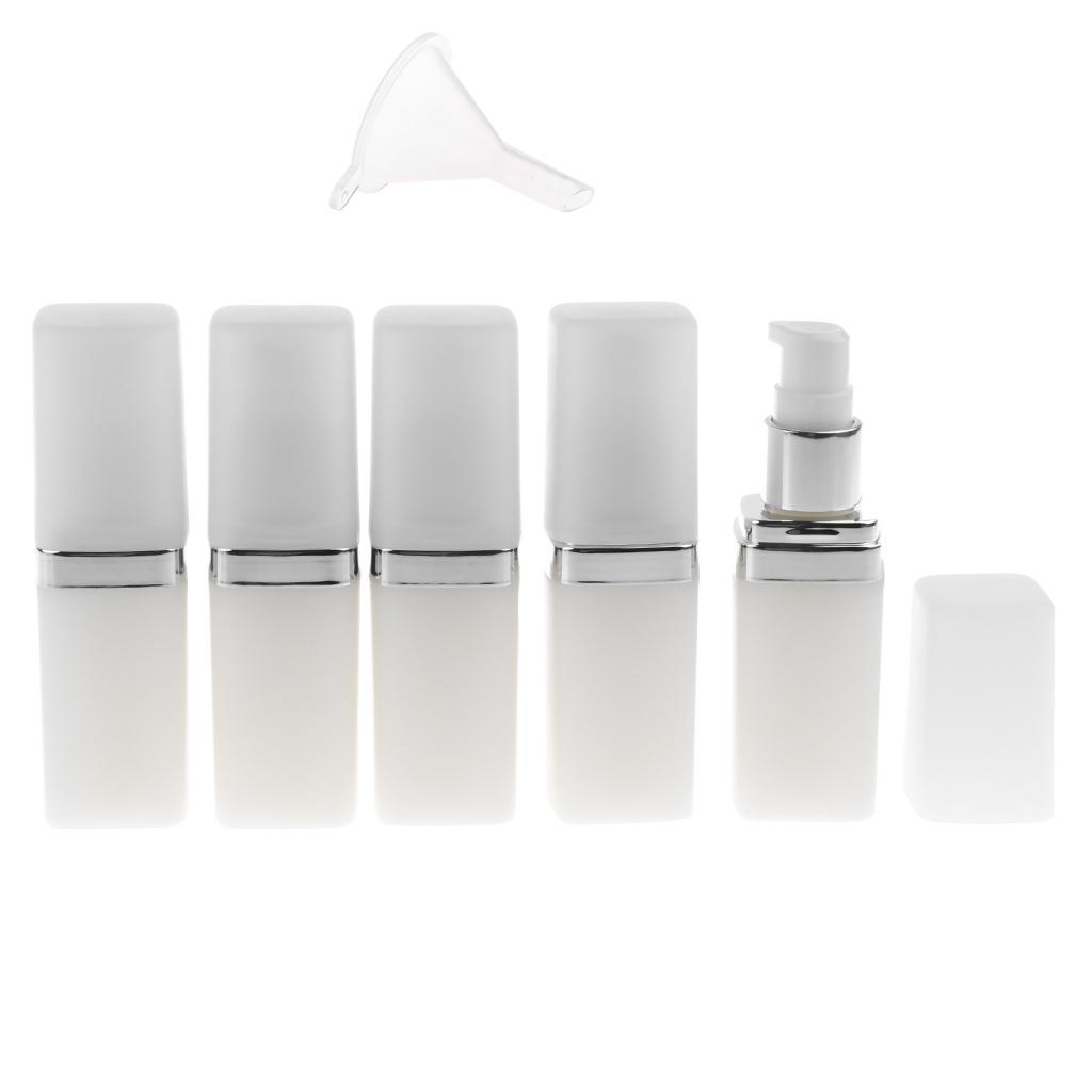 5 Pieces 15ml Protable Bottles Shampoo Empty Lotion Container Pressed Pump Spray