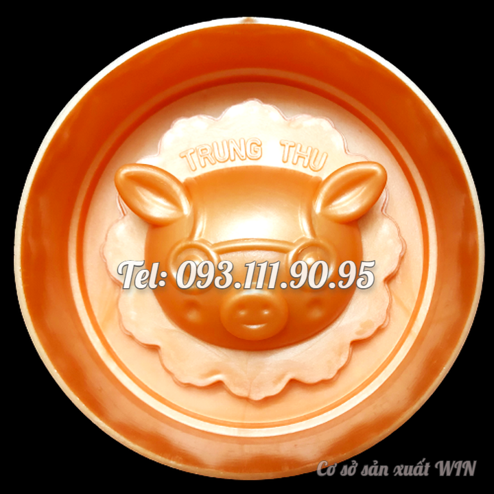 Khuôn ép xôi, khuôn trung thu heo con cận thị - Loại 10 cm – Mã số 1472